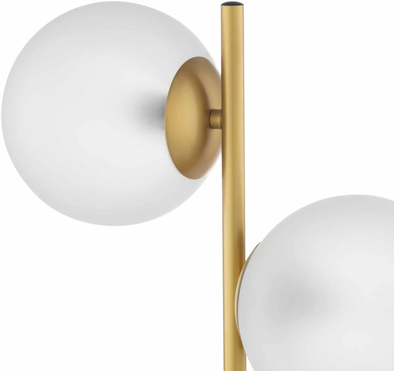 Mustard Modern Table Lamp with glass details for bedside or console tables by Boutique Rugs
