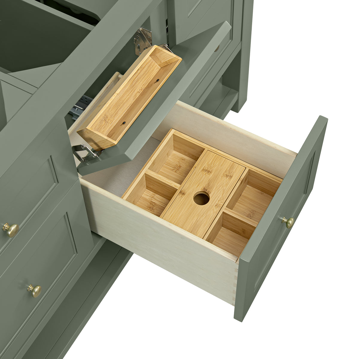 James Martin Breckenridge 60" Double Bathroom Vanity, Smokey Celadon, view 17
