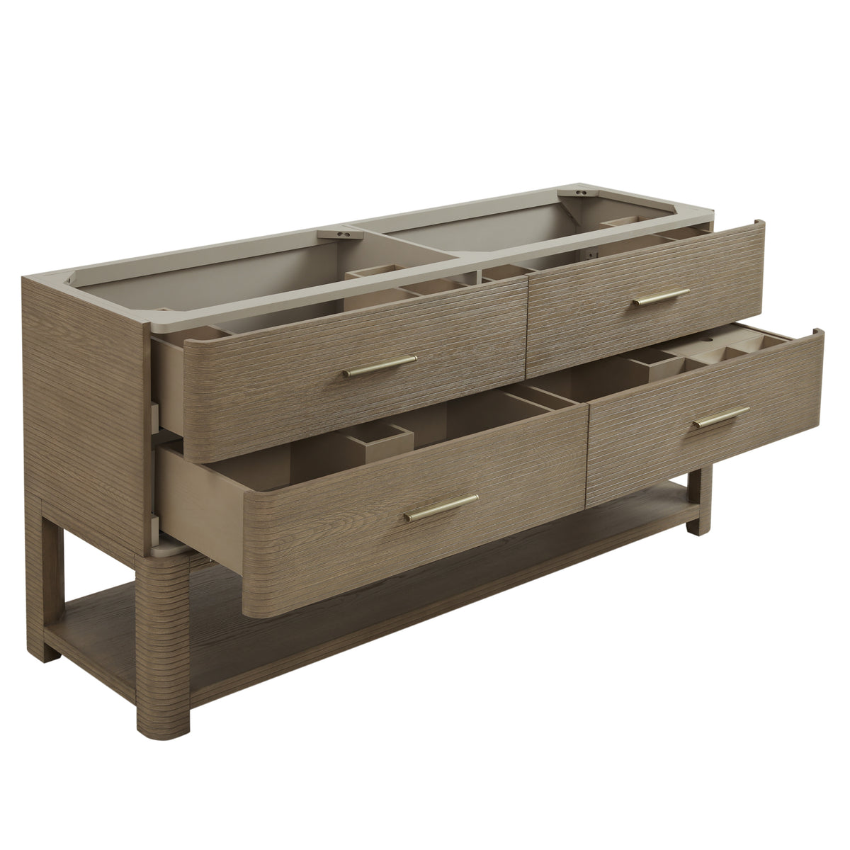 James Martin Lucian 72" Double Bathroom Vanity, Pebble Oak, view 12