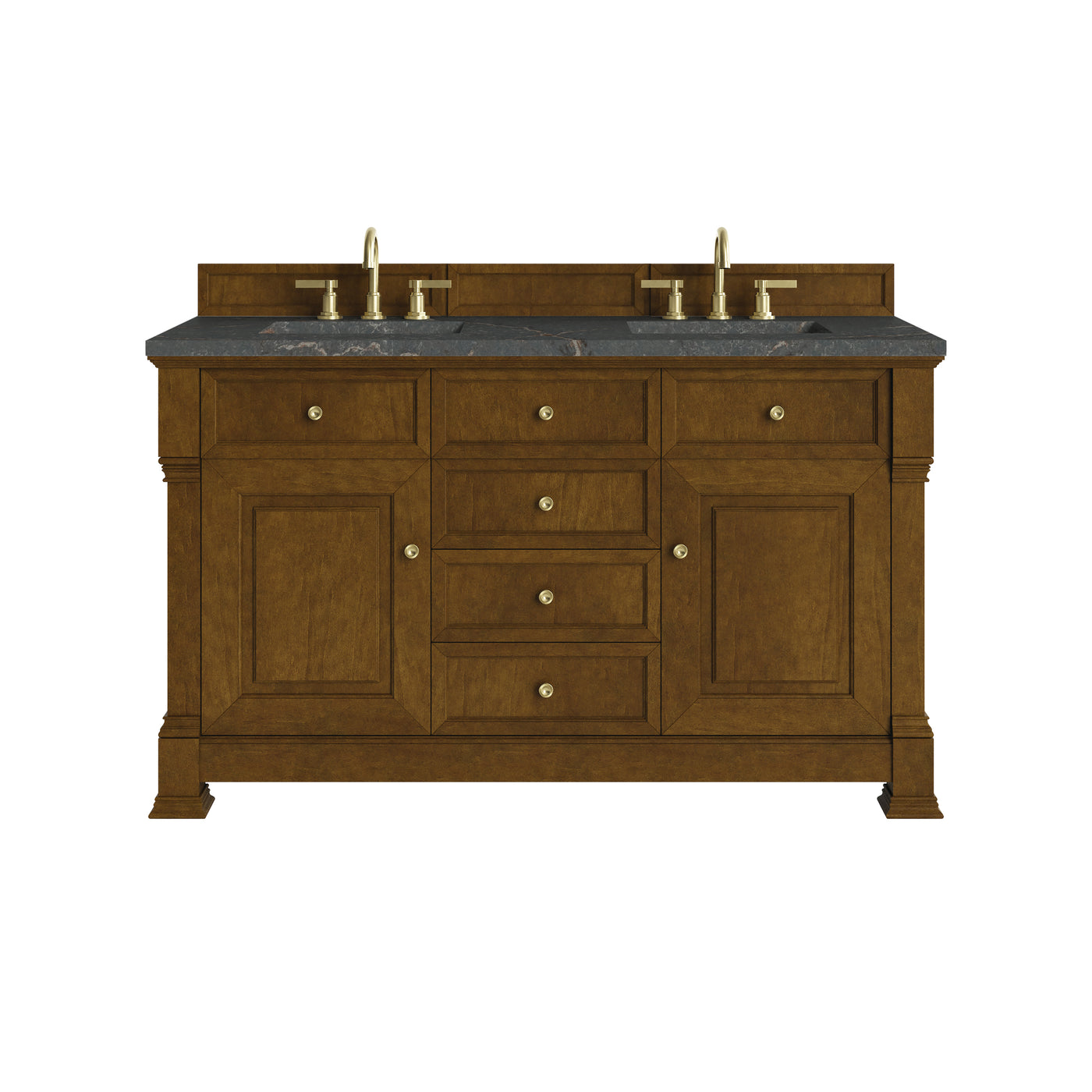 James Martin Brookfield 60" Double Bathroom Vanity, Honey Oak by James Martin