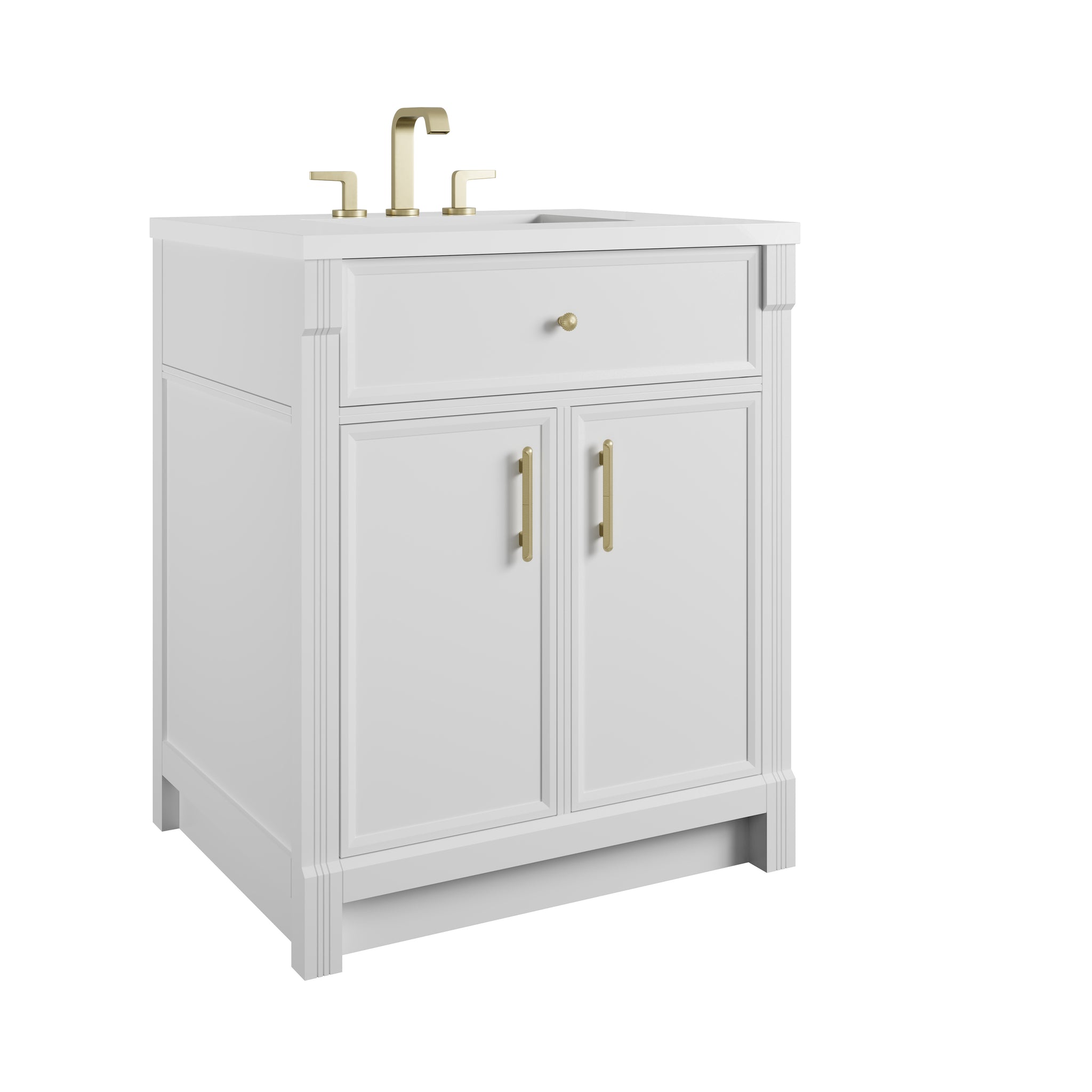 James Martin Bellshire 30" Single Bathroom Vanity, Bright White by James Martin