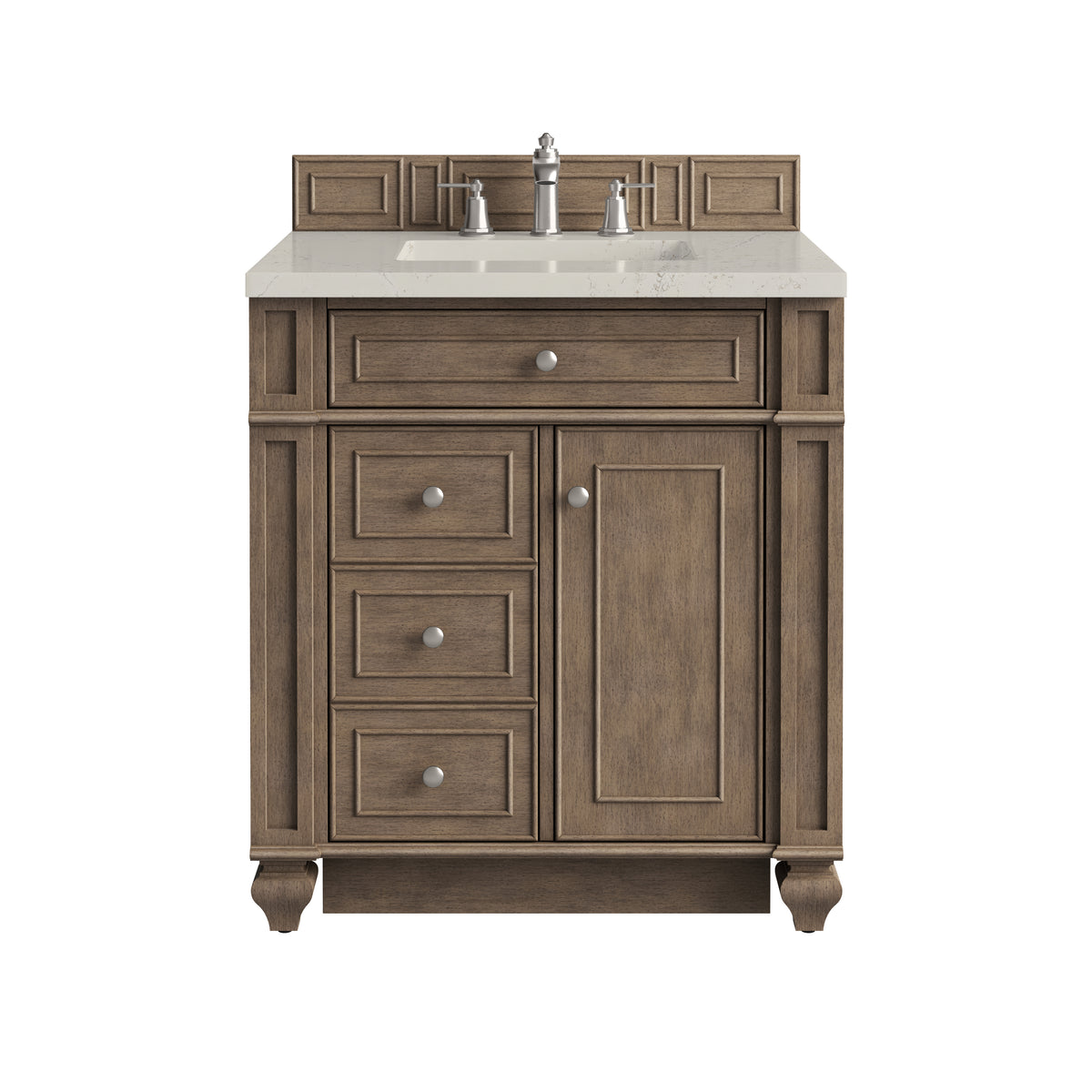 James Martin Bristol 30" Single Bathroom Vanity, Whitewashed Walnut, view 38