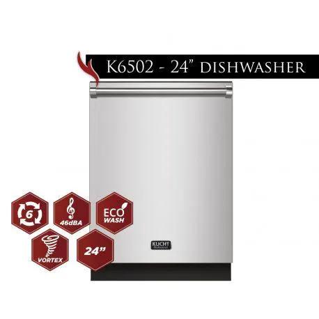 Kucht 24″ Dishwasher in Stainless Steel, Stainless Steel Tub, K6502D, photo 2 of 6