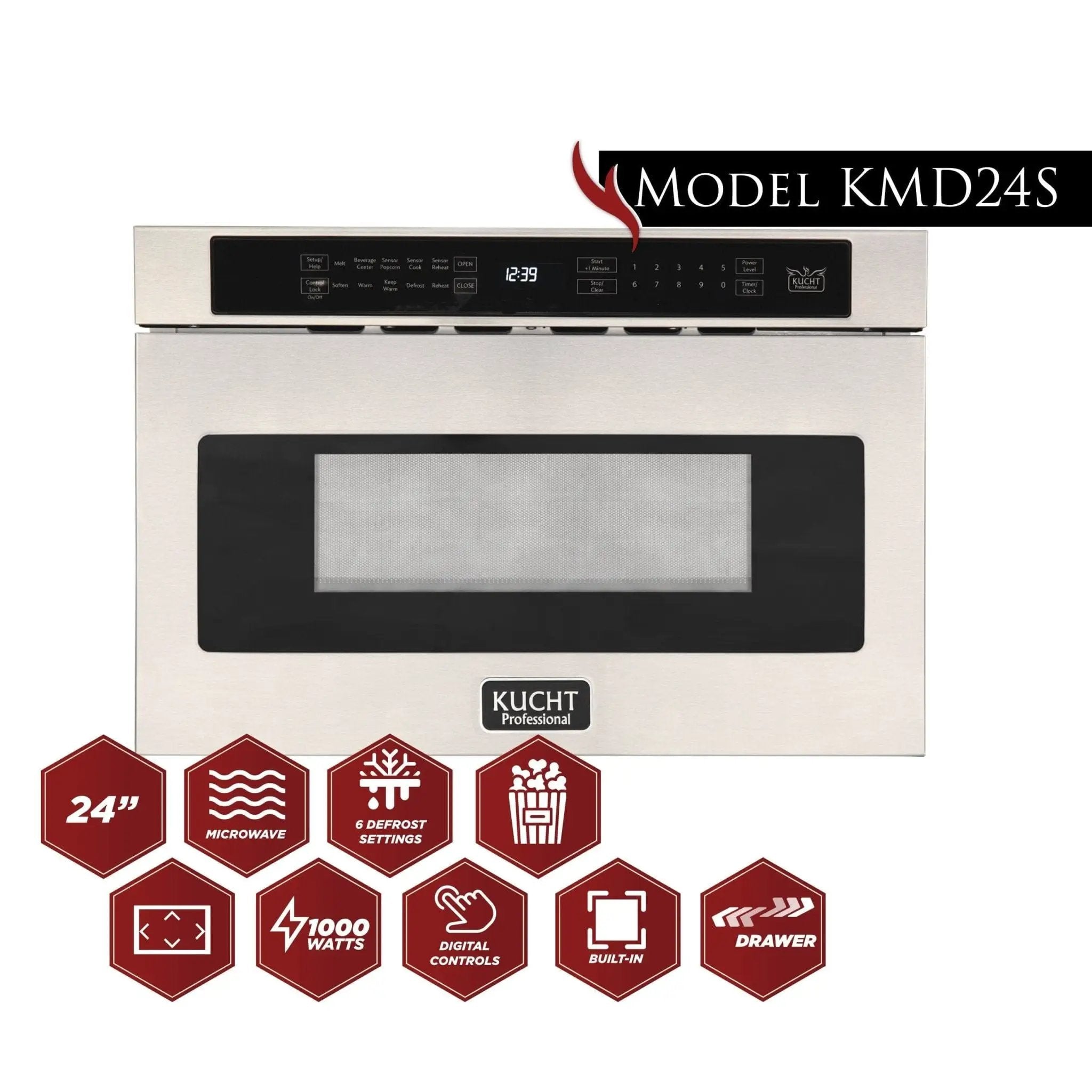 Kucht 24" Microwave Drawer, KMD24S by Farmhouse Kitchen and Bath