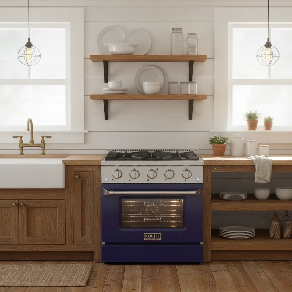 Kucht 30” Pro-Style Kitchen Dual Fuel Range - KDF302/LP-B by Farmhouse Kitchen and Bath