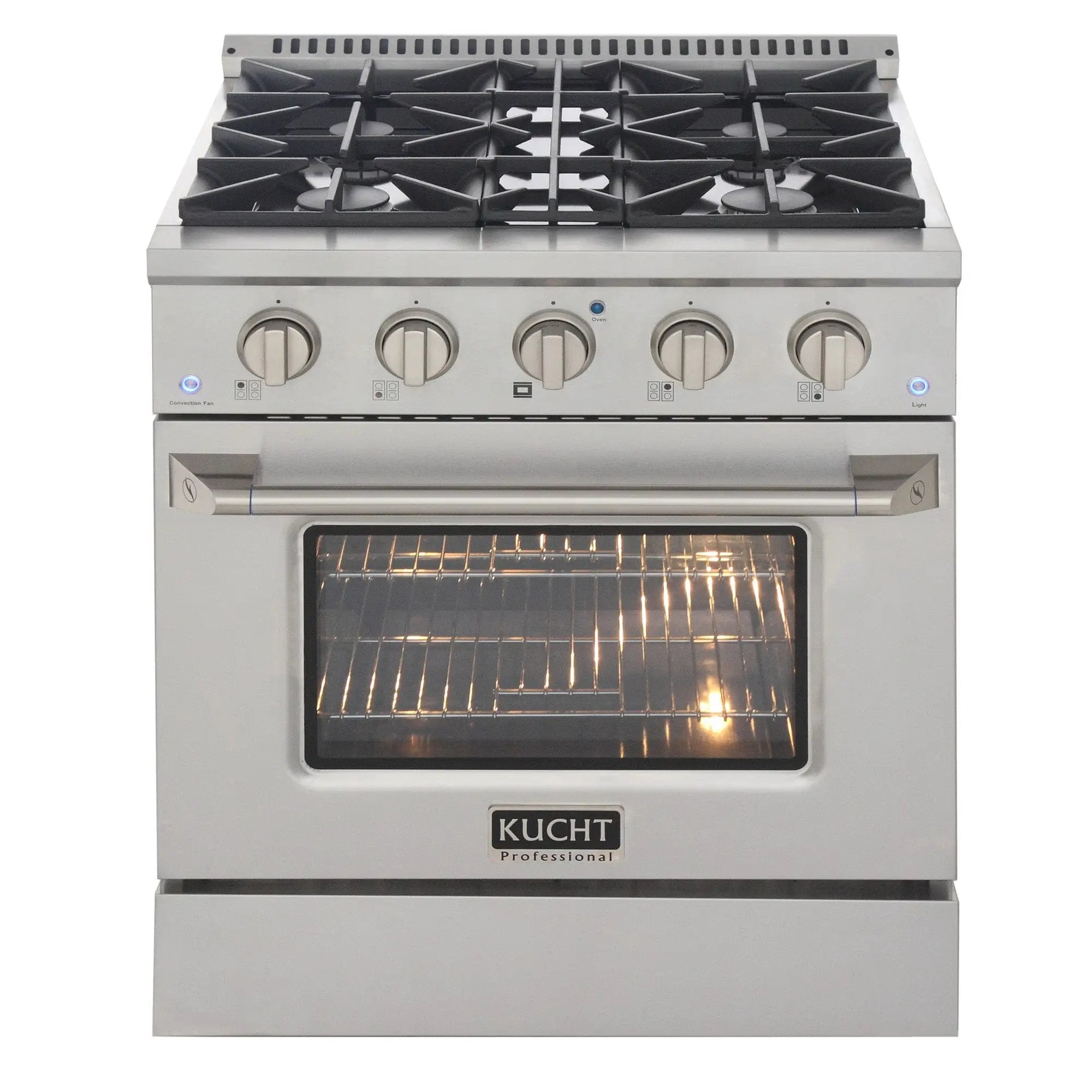 Kucht 30” Pro-Style Kitchen Dual Fuel Range - KDF302/LP-B by Farmhouse Kitchen and Bath