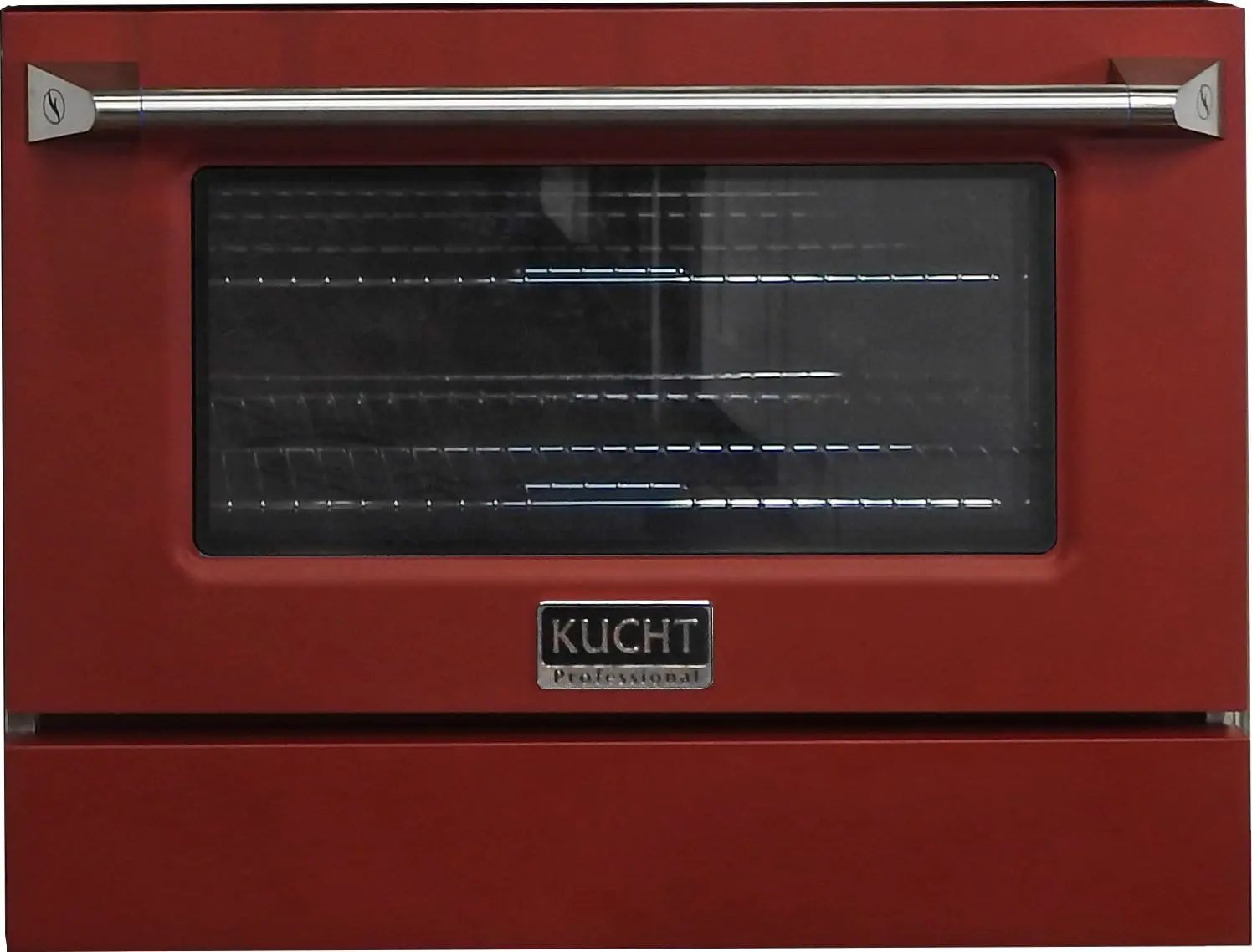 Kucht 30" Propane Range, Stainless Steel, Red Oven Door, KNG301/LP-R by Farmhouse Kitchen and Bath