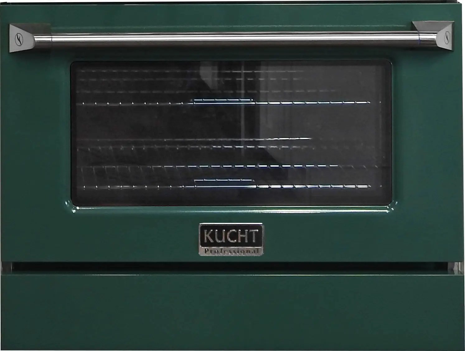 Kucht 36" Gas Range, Stainless Steel with Green Oven Door, KNG361-G by Farmhouse Kitchen and Bath