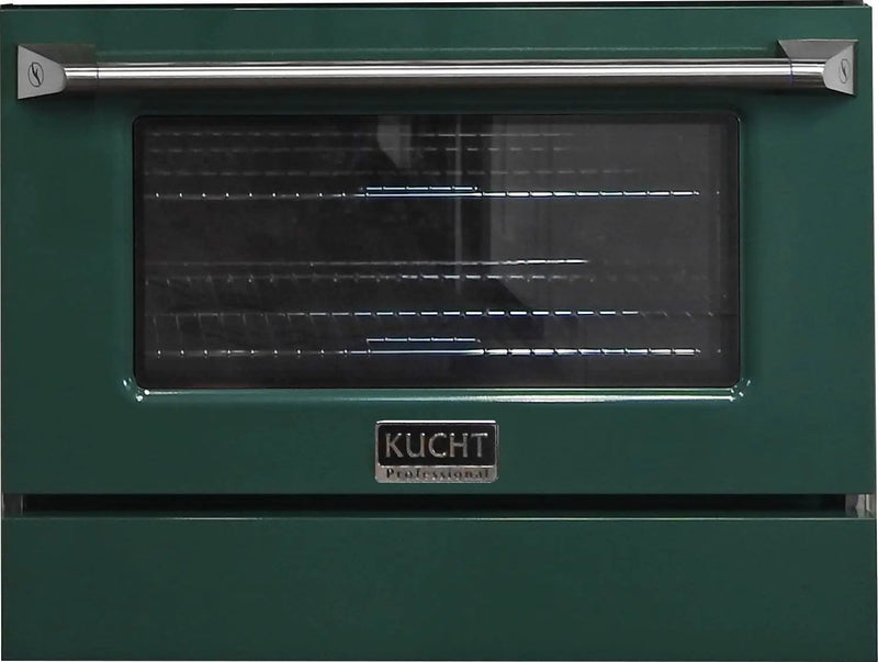 Kucht 36" Gas Range, Stainless Steel with Green Oven Door, KNG361-G by Farmhouse Kitchen and Bath