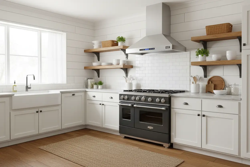 Kucht 36" Professional Stainless Steel, Island Range Hood, KRH3612iS by Farmhouse Kitchen and Bath