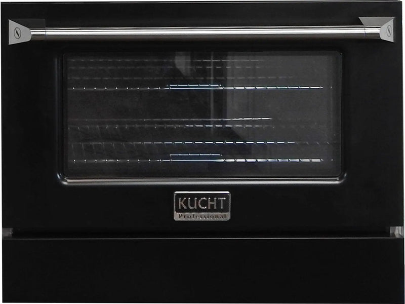 Kucht 36" Propane Range in Stainless Steel, Black Door, KNG361/LP-K by Farmhouse Kitchen and Bath