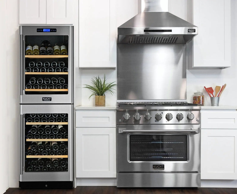 Kucht 36" Propane Range in Stainless Steel, Silver Door, KNG361/LP-S by Farmhouse Kitchen and Bath