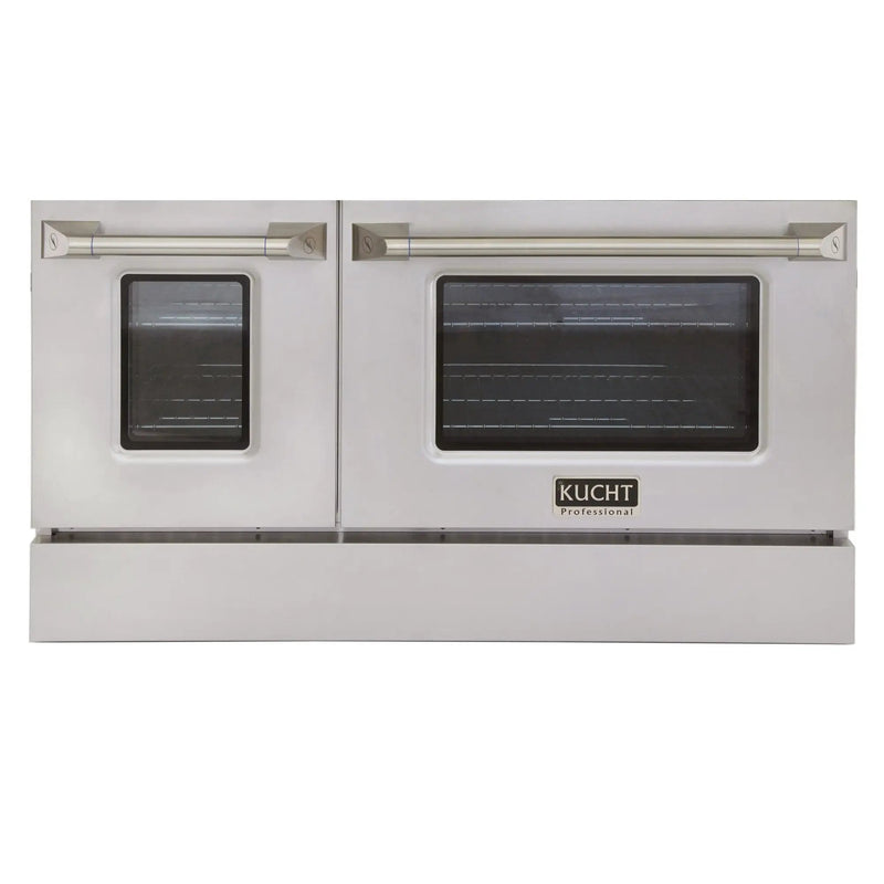 Kucht 48" Gas Range in Stainless Steel, Silver Oven Doors, KNG481-S by Farmhouse Kitchen and Bath