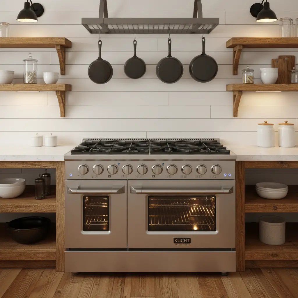Kucht 48” Pro-Style Kitchen Dual Fuel Range - KDF482 by Farmhouse Kitchen and Bath