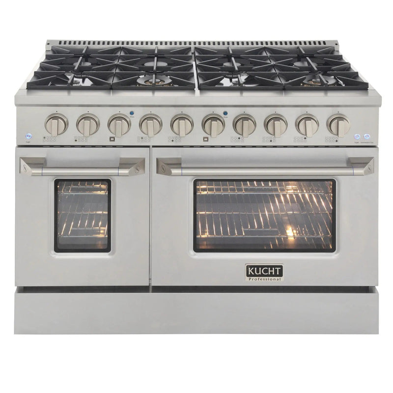 Kucht 48” Pro-Style Kitchen Dual Fuel Range - KDF482/LP-S by Farmhouse Kitchen and Bath