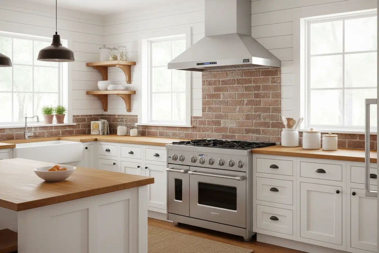 Kucht 48" Professional Stainless Steel, Island Hood, KRH4812iS by Farmhouse Kitchen and Bath
