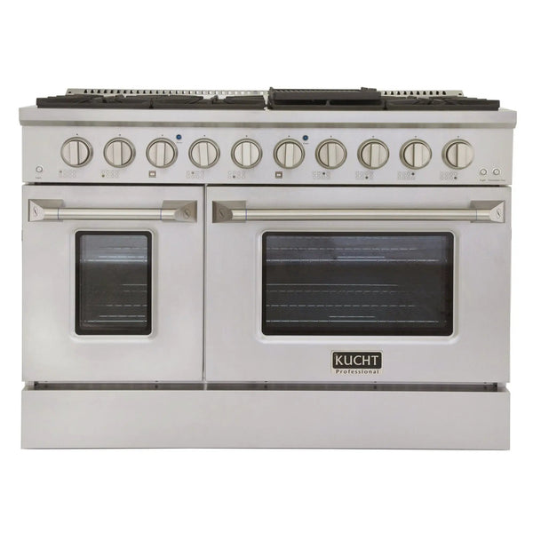 Kucht 48" Propane Range in Stainless Steel, Silver Doors, KNG481/LP-S, photo 2 of 23