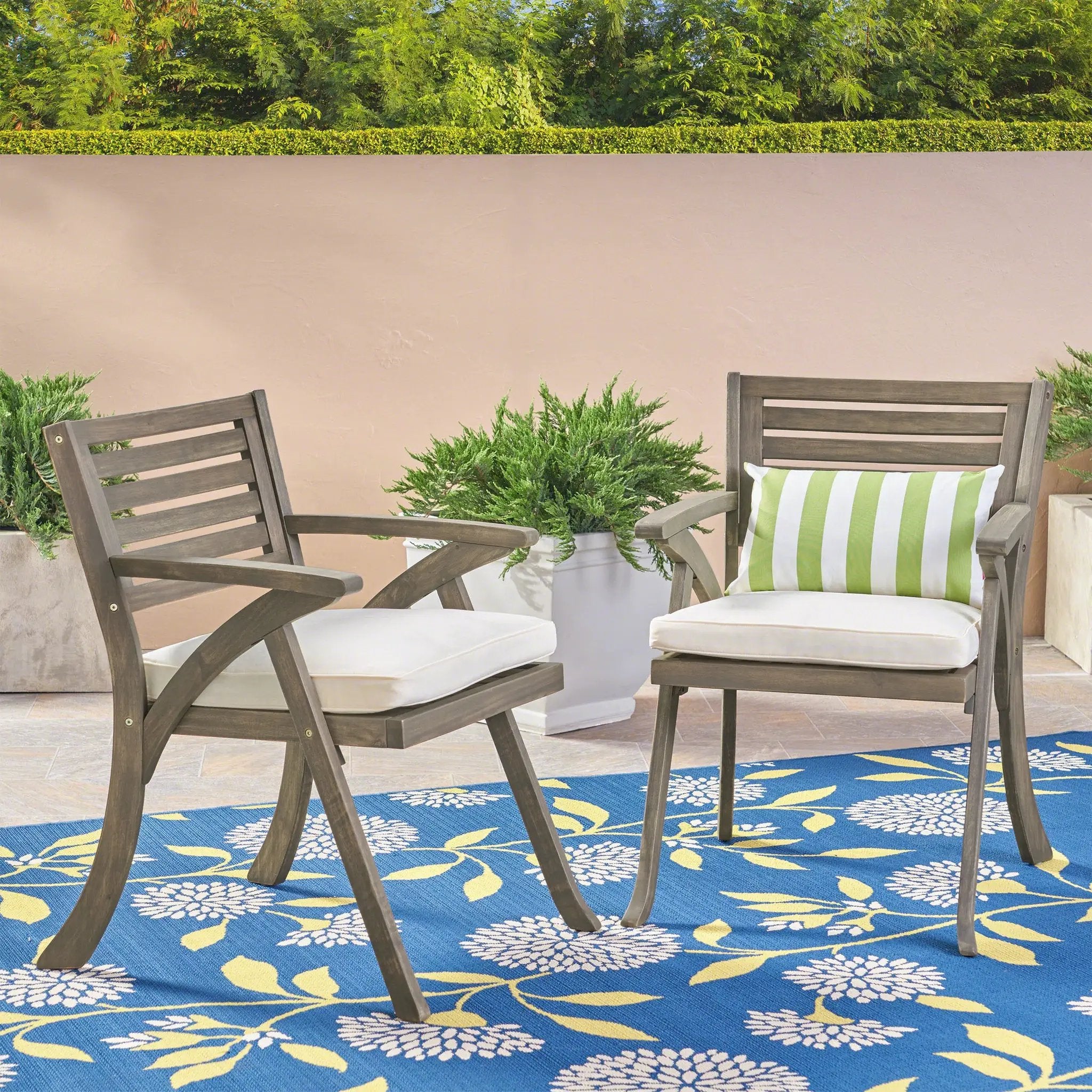 Helen Outdoor Acacia Wood Dining Chair by HouseOfZazla