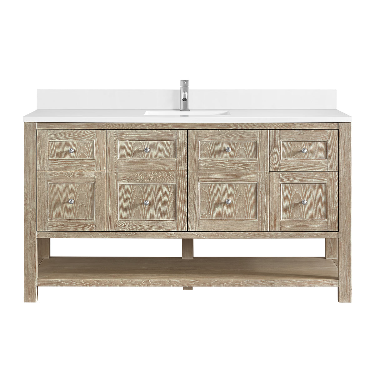 James Martin Breckenridge 60" Single Bathroom Vanity, Whitewashed Oak, view 37