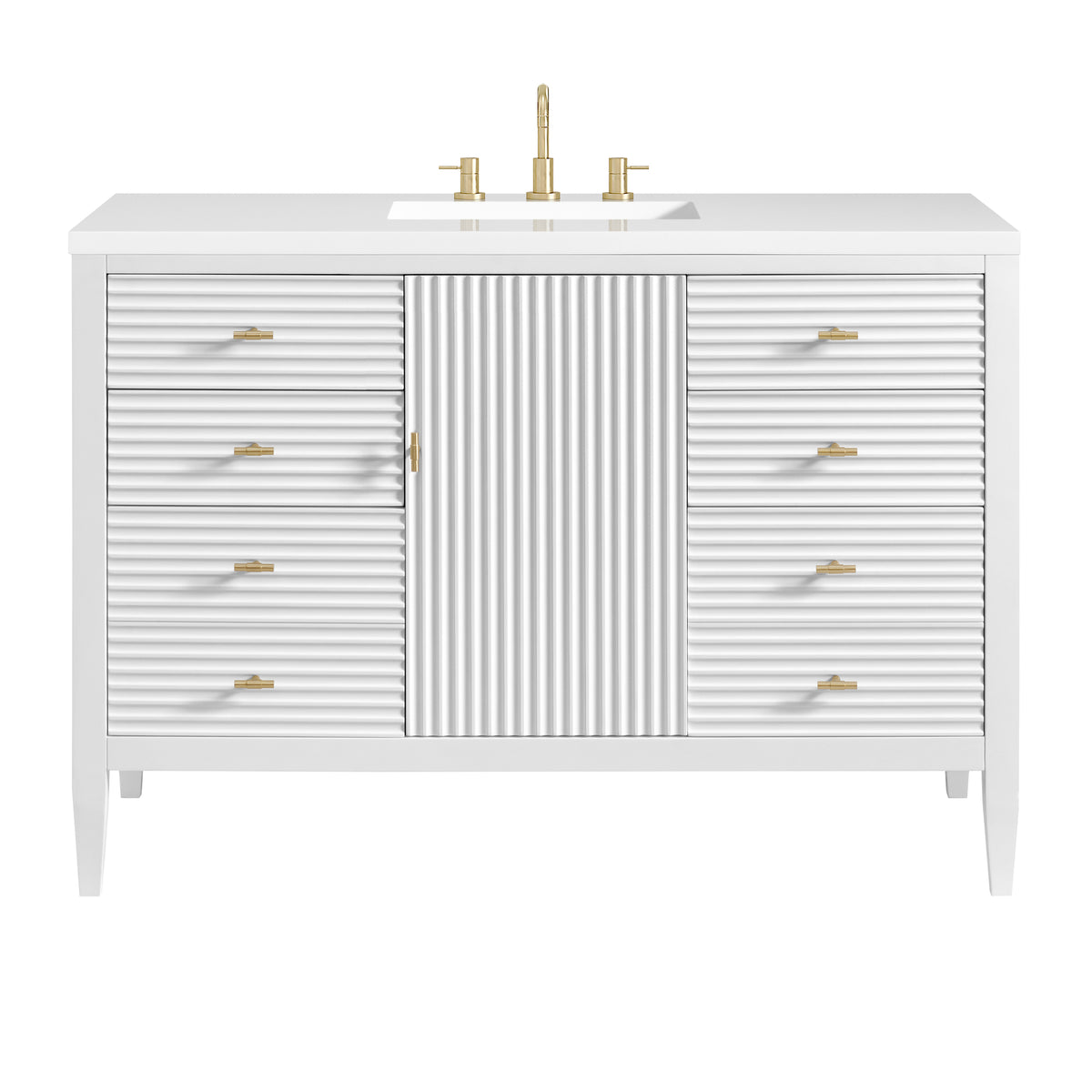 James Martin Myrrin 48" Single Bathroom Vanity, Bright White, view 37