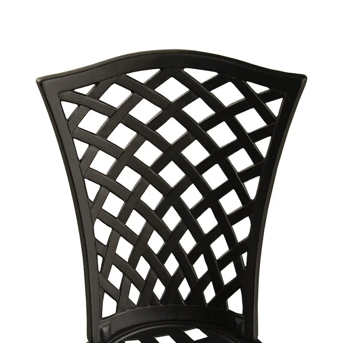 Modern Outdoor Patio Garden Aluminum 3 Piece Bistro Set in Sand Black by Sharicks