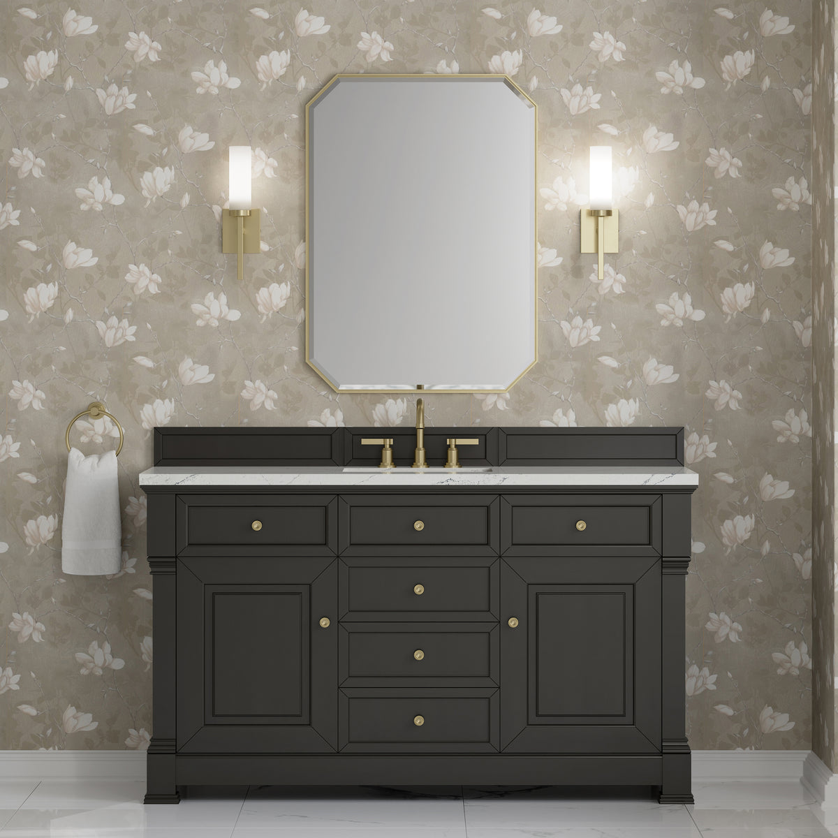 James Martin Brookfield 60" Single Bathroom Vanity, Black Onyx, view 38