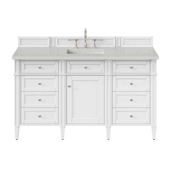 James Martin Brittany 60" Single Bathroom Vanity, Bright White