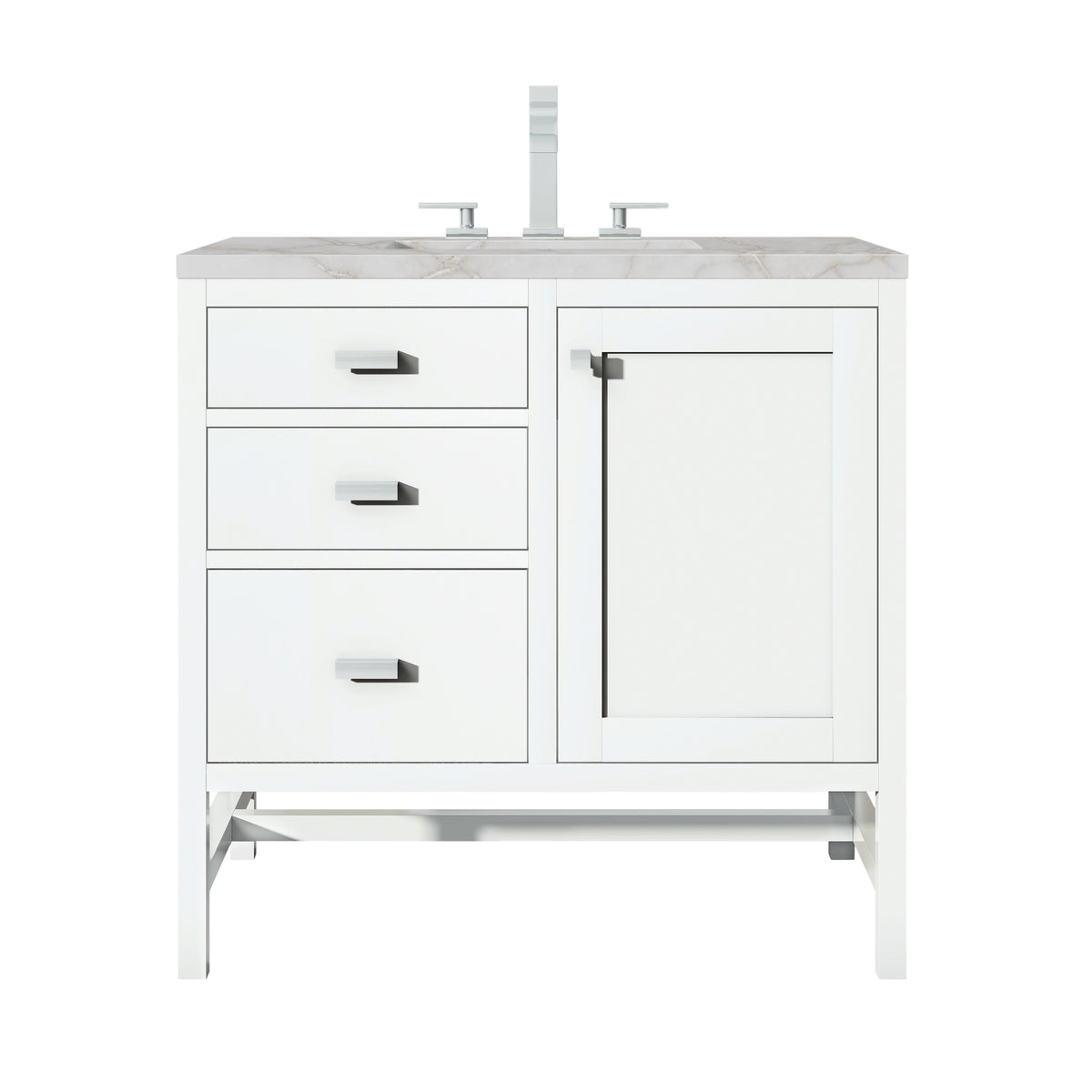 James Martin Addison 36" Single Bathroom Vanity, Glossy White, view 31