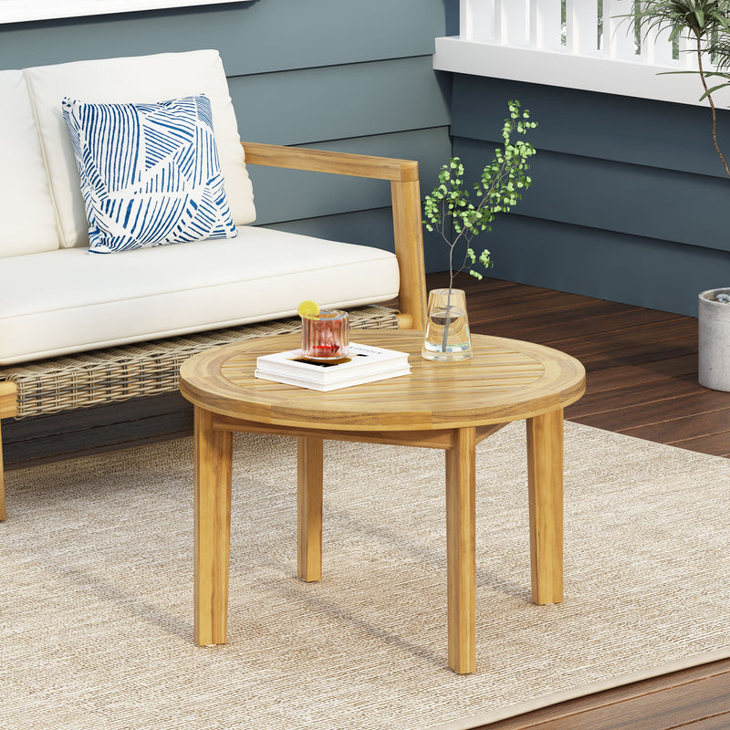 Outdoor Acacia Wood Patio Coffee Table by HouseOfZazla