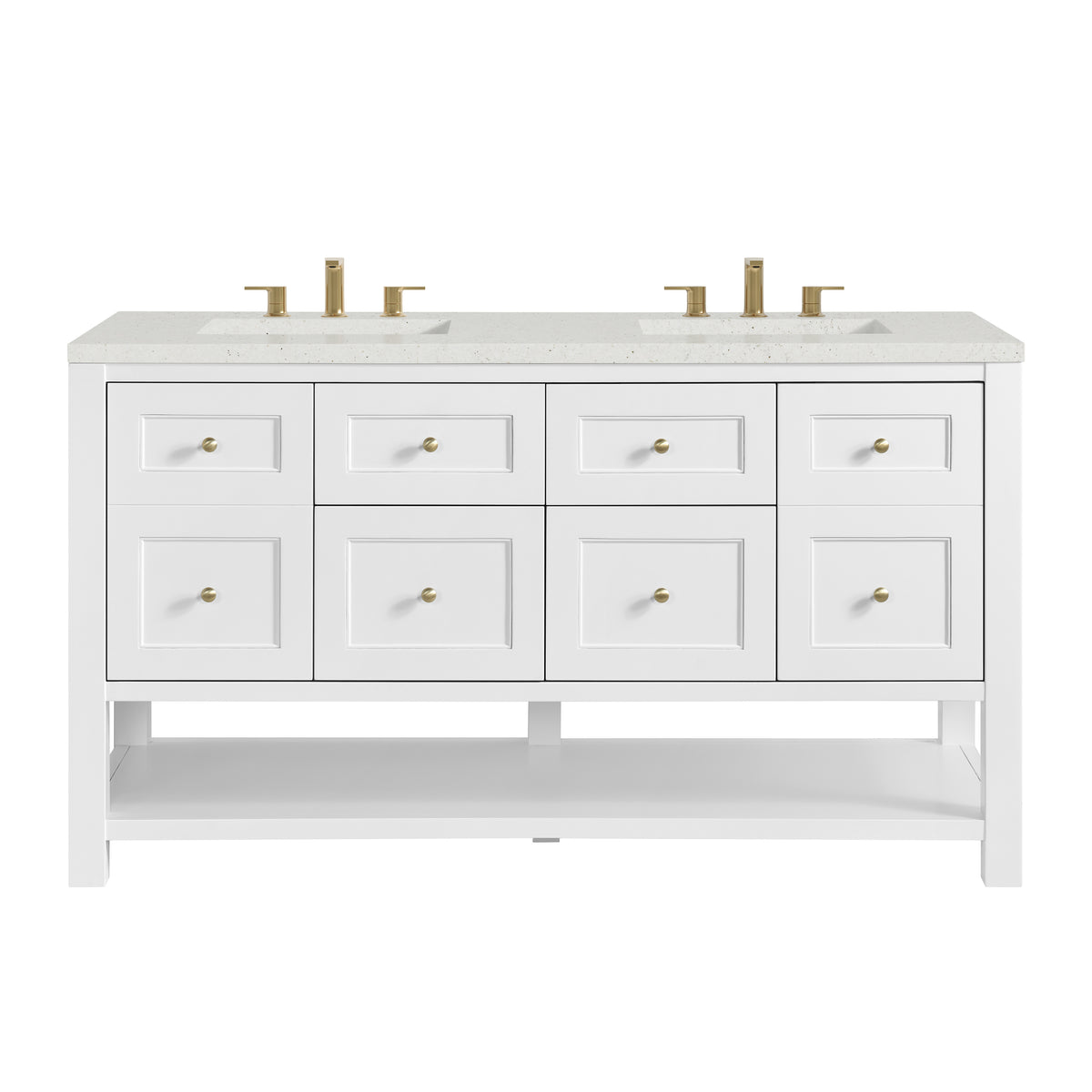 James Martin Breckenridge 60" Double Bathroom Vanity, Bright White, view 27