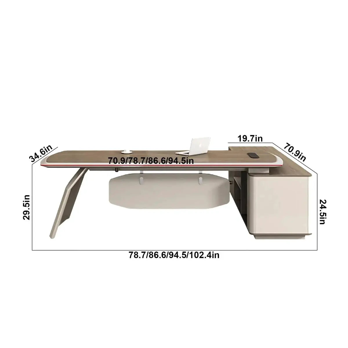 Tilson · Modern L-Shaped Executive Desk by Arc Grove