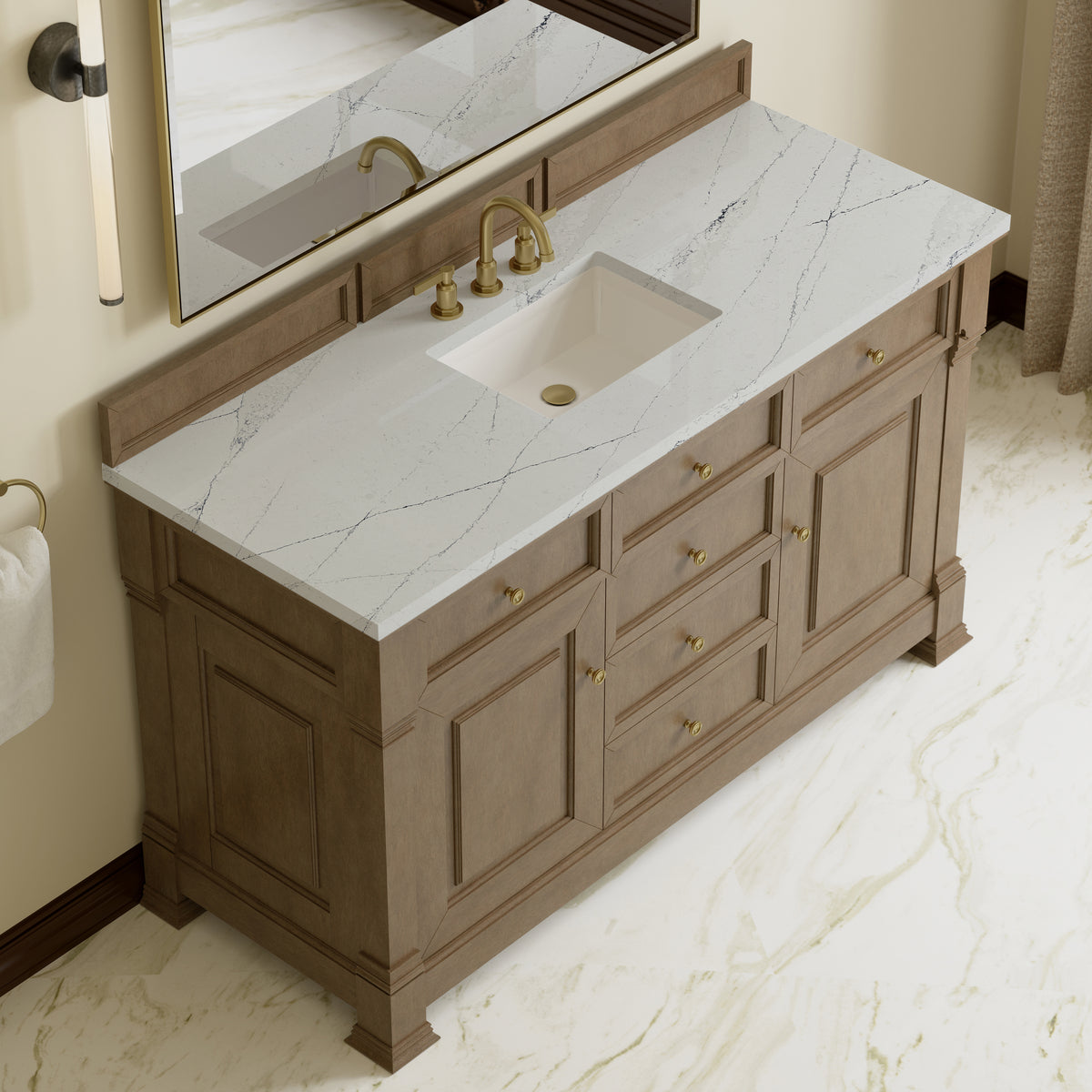 James Martin Brookfield 60" Single Bathroom Vanity, Pecan, view 37