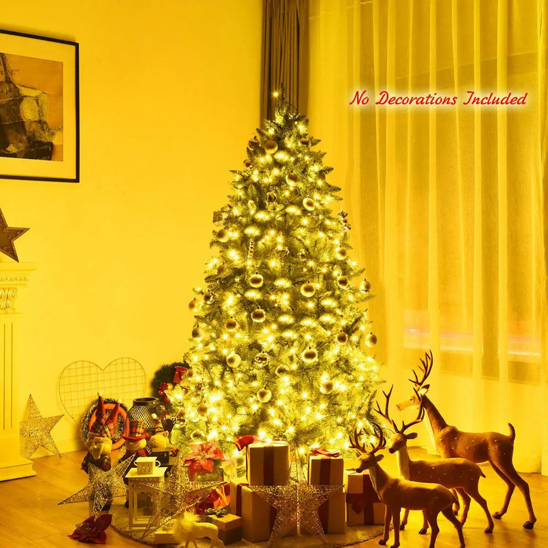 Premium Hinged Artificial Fir Christmas Tree with LED Lights by DirectDeals