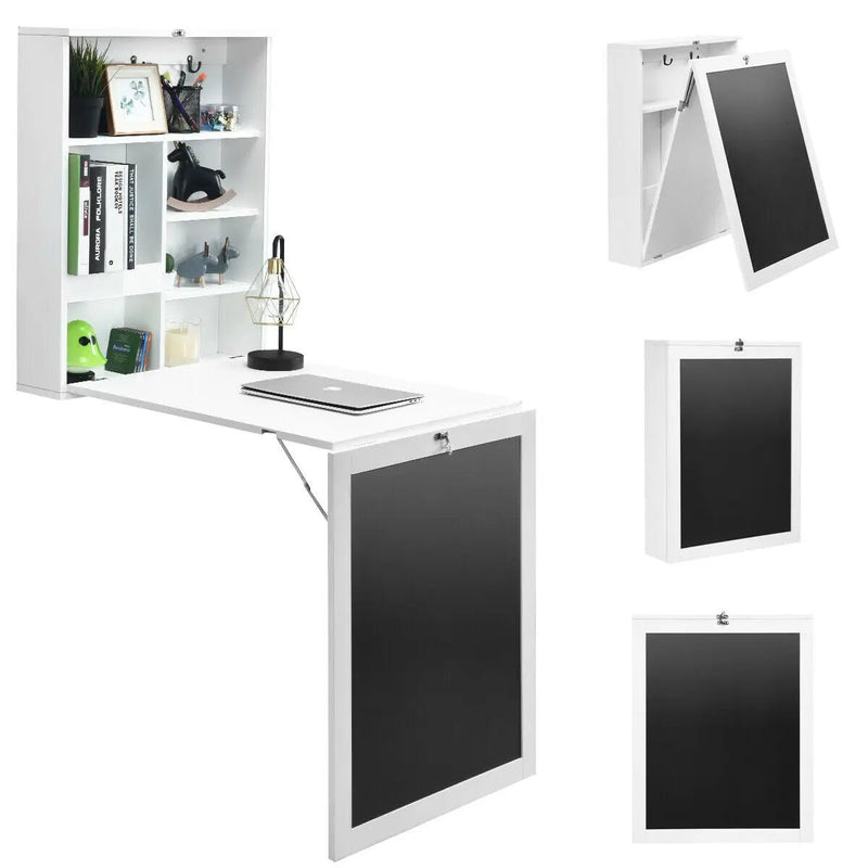 Convertible Wall Mounted Table with A Chalkboard by DirectDeals