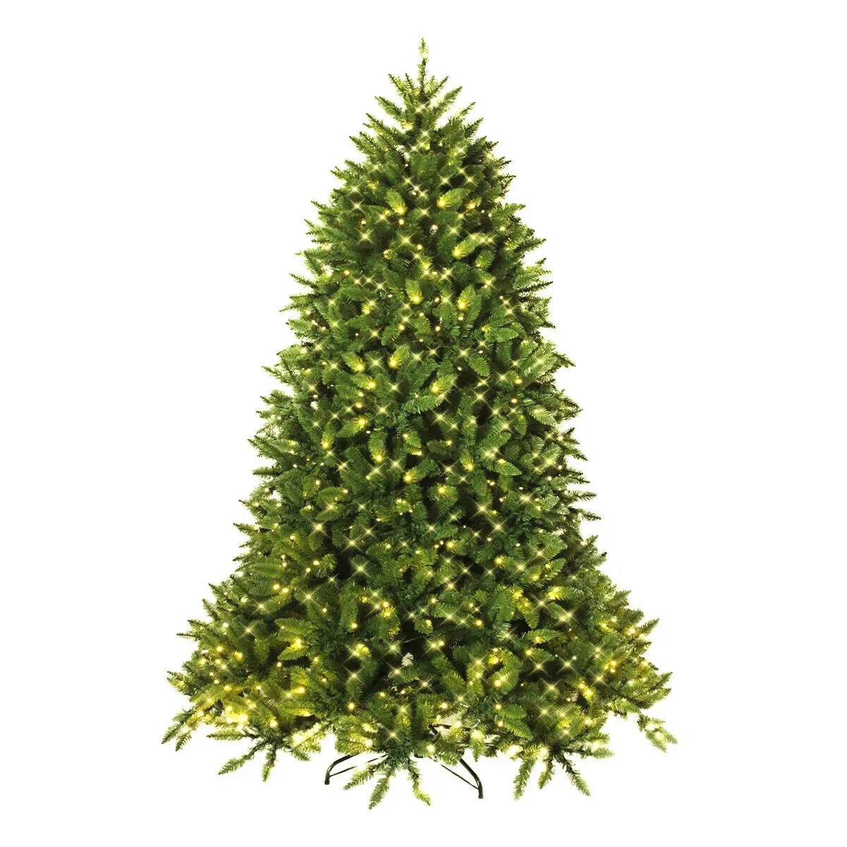 Premium Hinged Artificial Fir Christmas Tree with LED Lights by DirectDeals