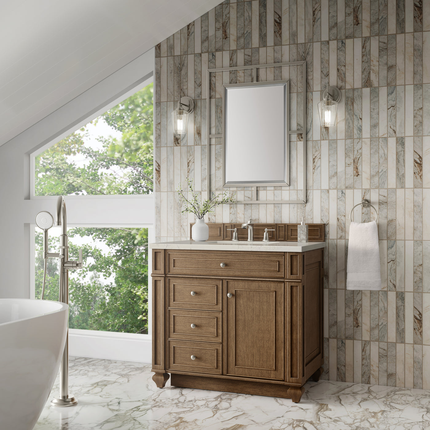 James Martin Bristol 36" Single Bathroom Vanity, Saddle Brown, view 38