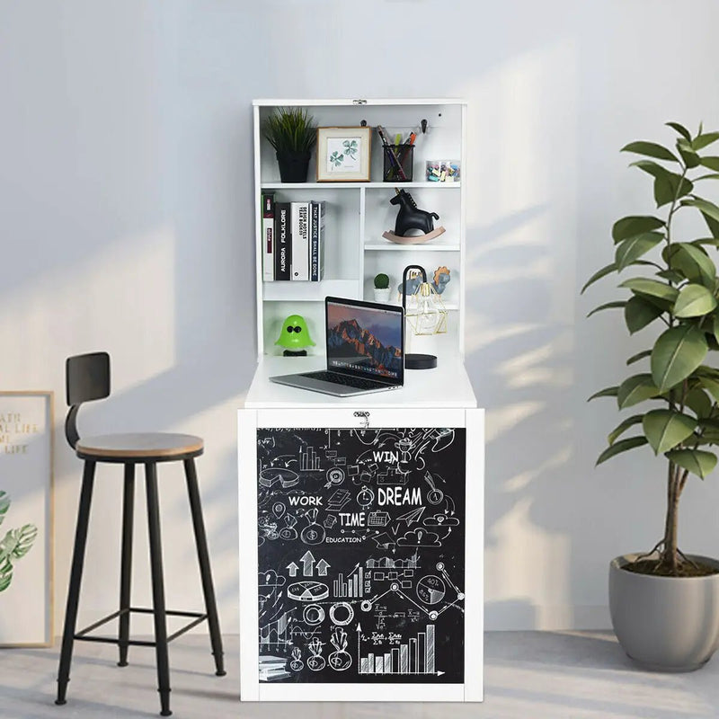 Convertible Wall Mounted Table with A Chalkboard by DirectDeals