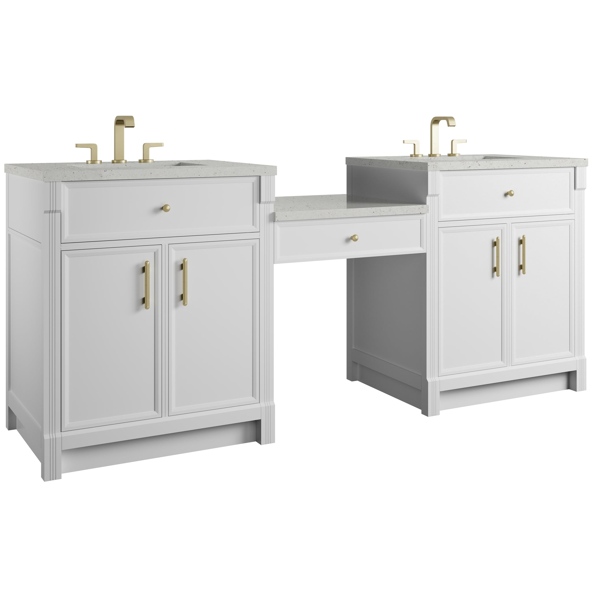 James Martin Bellshire 84" Double Bathroom Vanity, Bright White, view 15