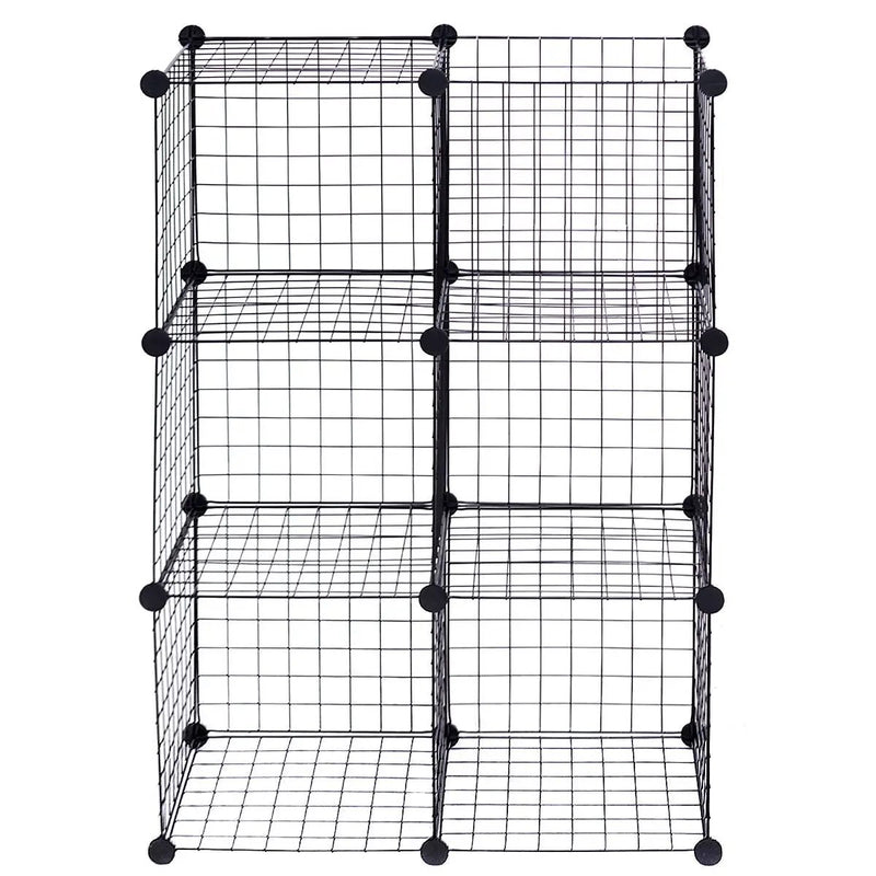 DIY 6 Metal Wire Free Standing Modular Storage Cubes by DirectDeals