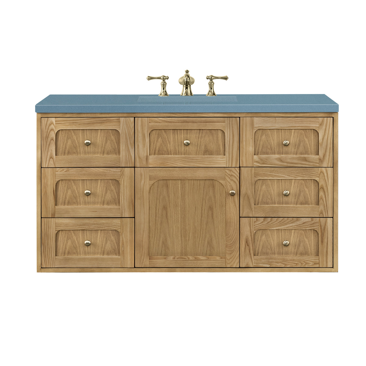 James Martin Laurent 48" Dual Mount Single Bathroom Vanity, Light Natural Oak, view 29