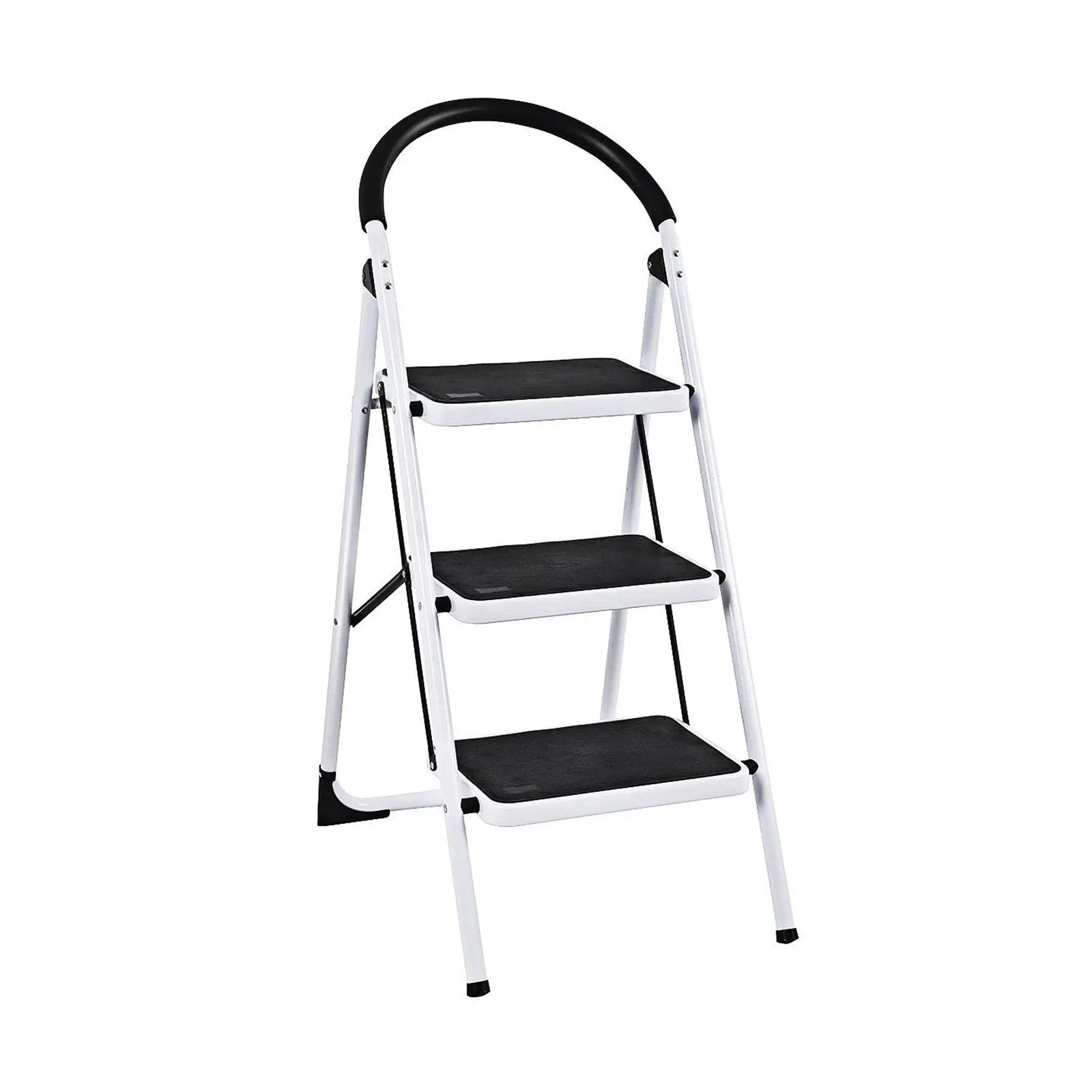 Heavy Duty Industrial Lightweight Folding Stool 3 Step Ladder by DirectDeals