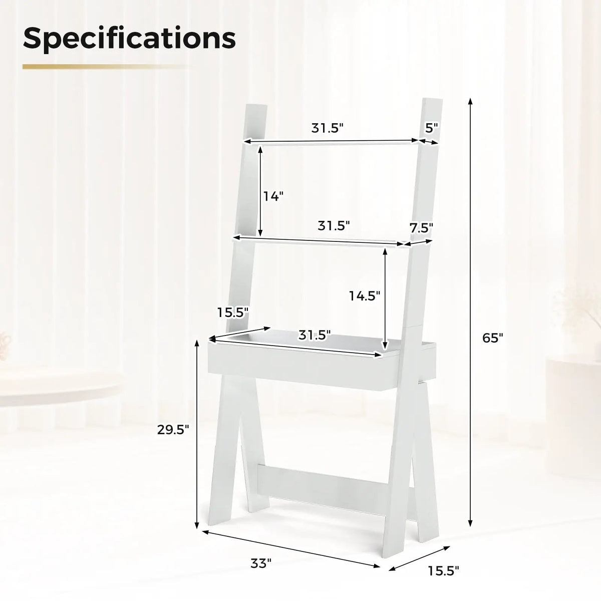 Ladder Shelf Desk by DirectDeals