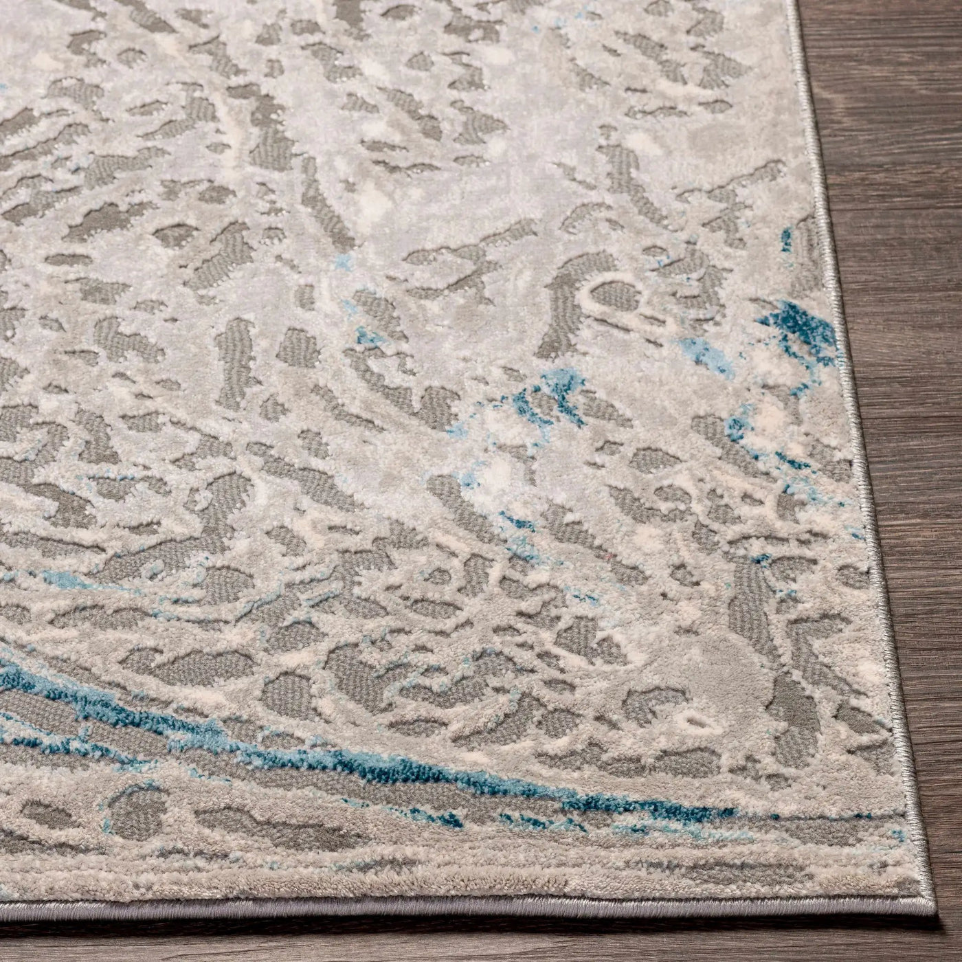 Lambton Blue Marble Area Rug - Clearance by Boutique Rugs