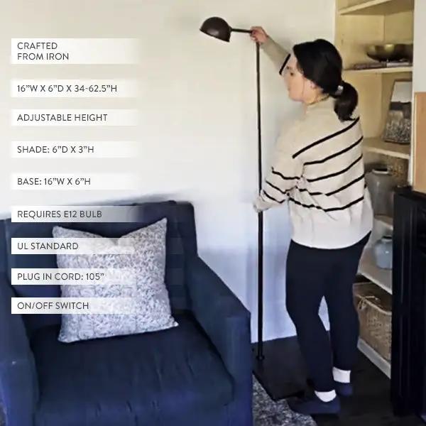 Adjustable Dome Iron Floor Lamp by Decor Steals