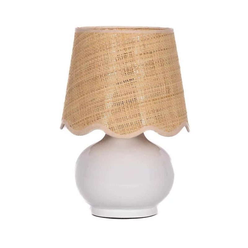 Logale White Solid Ceramic Table Lamp by Boutique Rugs