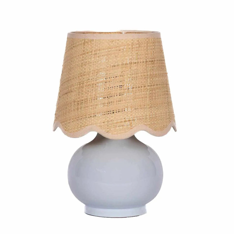 Tocae Blue Solid Ceramic Table Lamp by Boutique Rugs