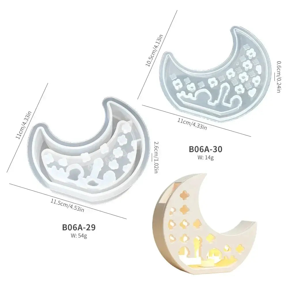 Lampshade - Hollow Silicone Moon Candle Holder by House Of Avana