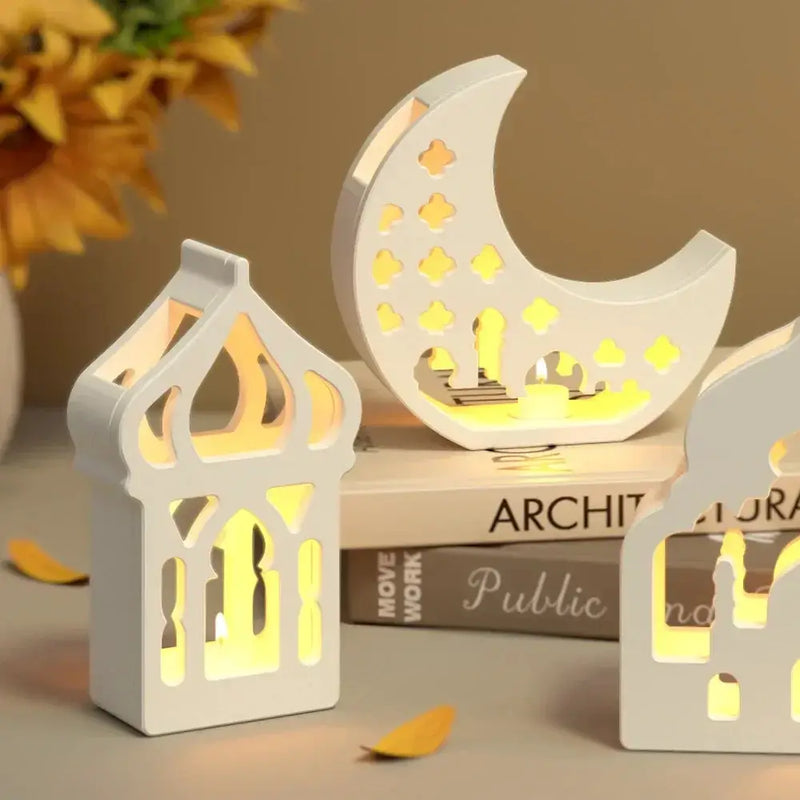 Lampshade - Hollow Silicone Moon Candle Holder by House Of Avana
