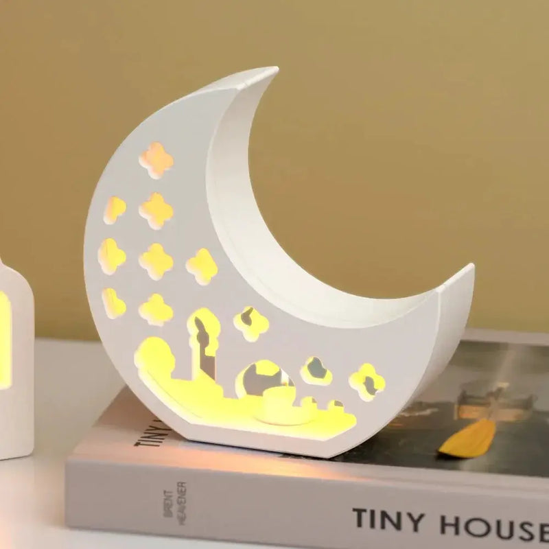 Lampshade - Hollow Silicone Moon Candle Holder by House Of Avana