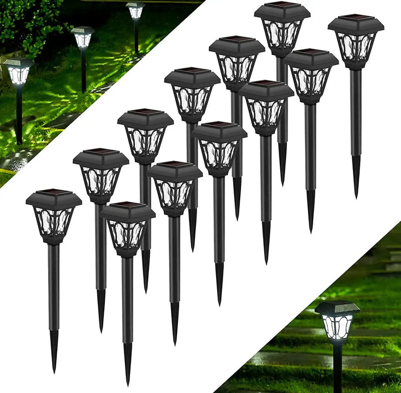 LAMTREE 48 Pack Solar Lights , Waterproof Auto Solar LED Lighting (Cool White) by Outdoor Solar Outlet